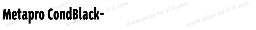 Metapro CondBlack字体转换